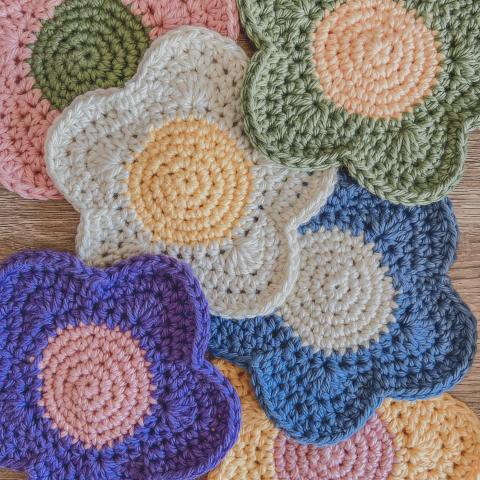 Crochet coasters